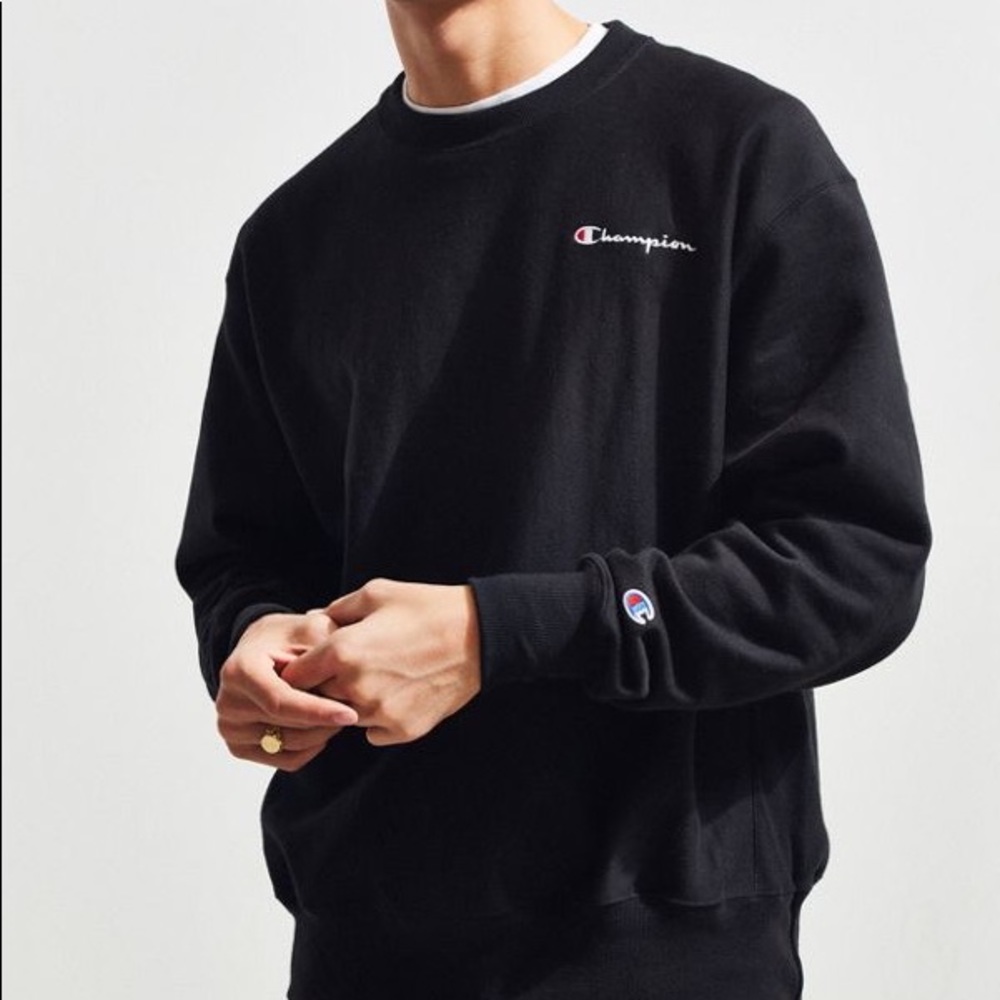NWT Vintage Champion Black Sweatshirt